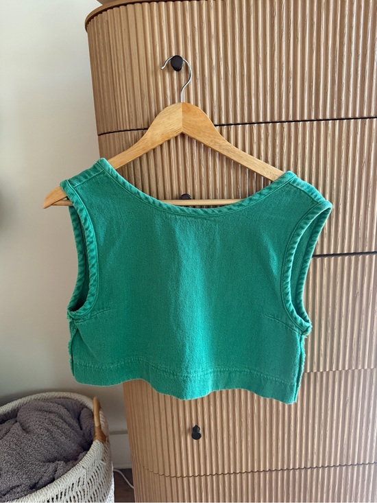 Free People Tops - Women's Green Cropped Tank Top